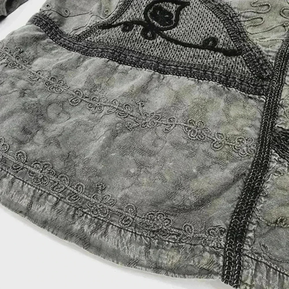 Vintage Chico's Embroidered Women's Blazer Green Size 0/ S - Picture 3 of 10